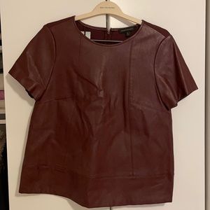 Banana Republic faux leather top